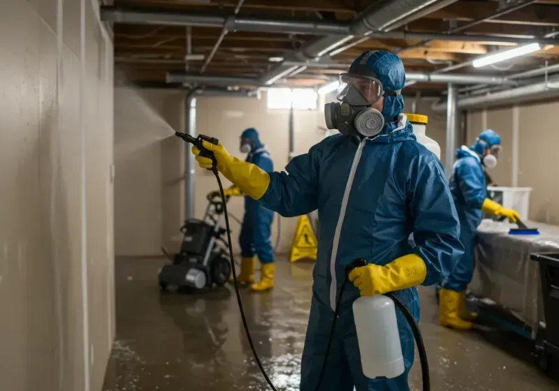 Basement Sanitization and Antimicrobial Treatment process in Mabscott, WV